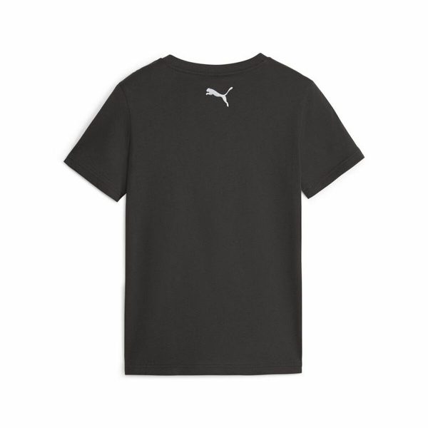 Child's Short Sleeve T-Shirt Puma Active Sports Graphic Black/5-6 Years - Image 3