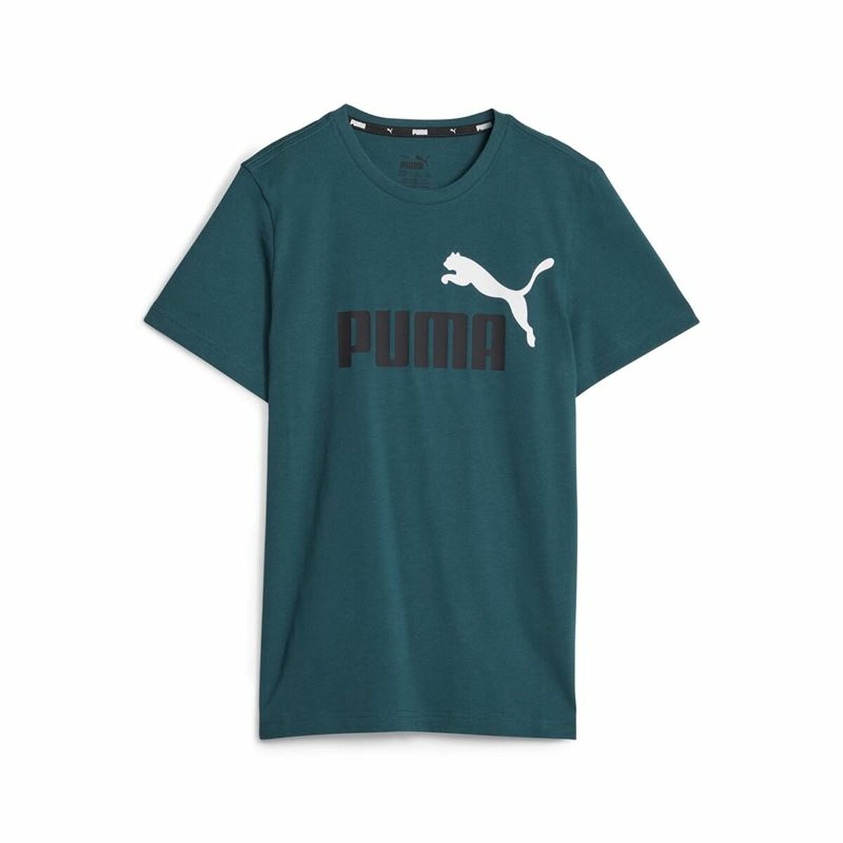 Child's Short Sleeve T-Shirt Puma Ess+ 2 Col Logo Dark green/5-6 Years