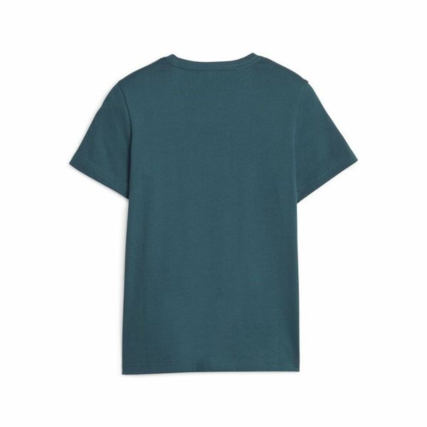 Child's Short Sleeve T-Shirt Puma Ess+ 2 Col Logo Dark green/5-6 Years - Image 3
