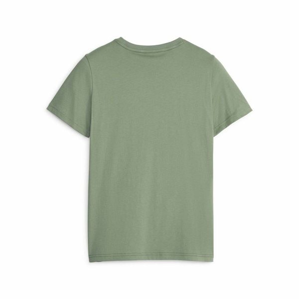 Child's Short Sleeve T-Shirt Puma Ess Block Green/5-6 Years - Image 3
