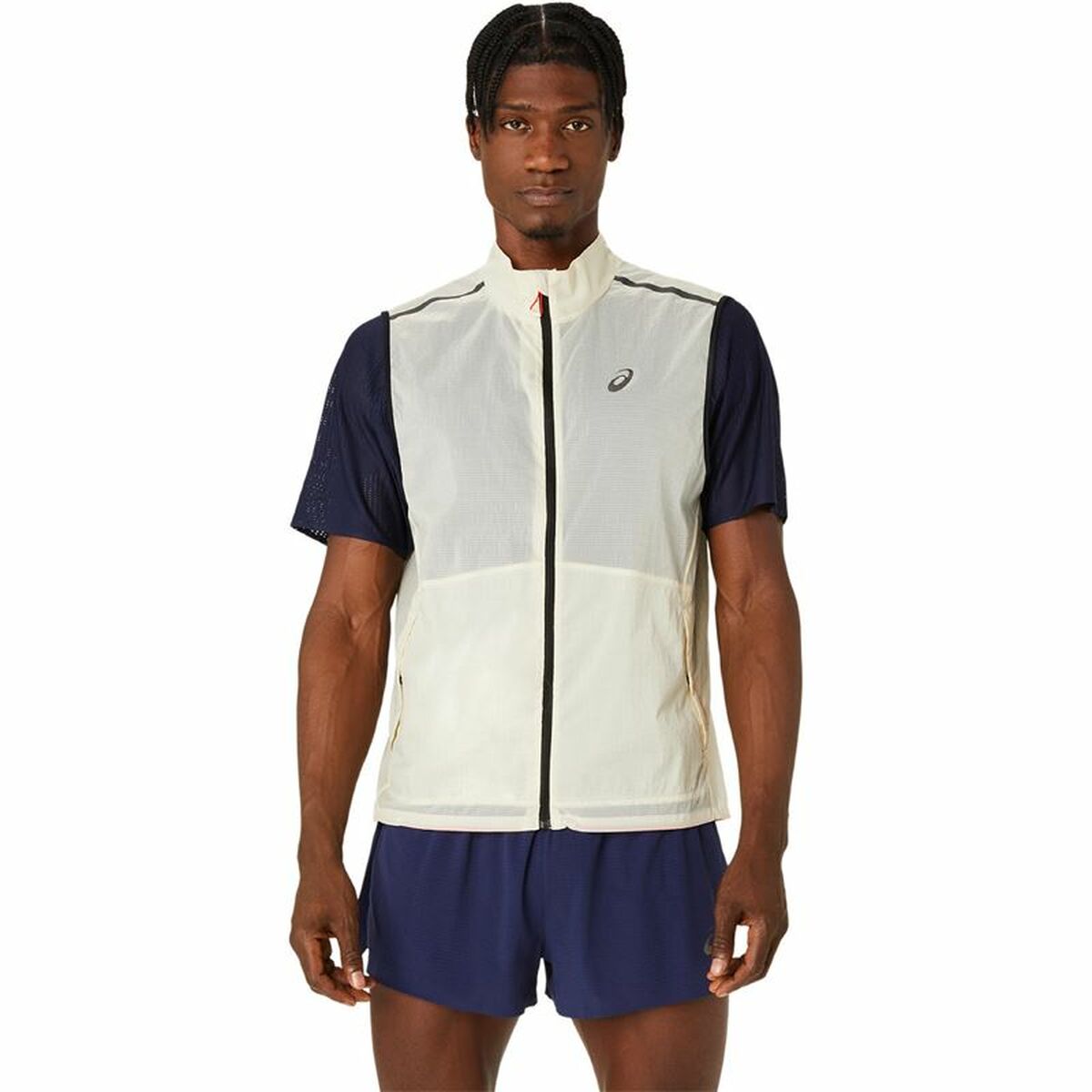 Unisex Sports Gilet Asics Metarun Packable Gilet Beige/XL