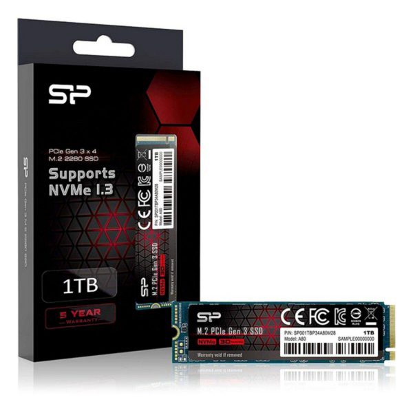 Hard Drive Silicon Power SP00P34A80M28 M.2 SSD/1 TB