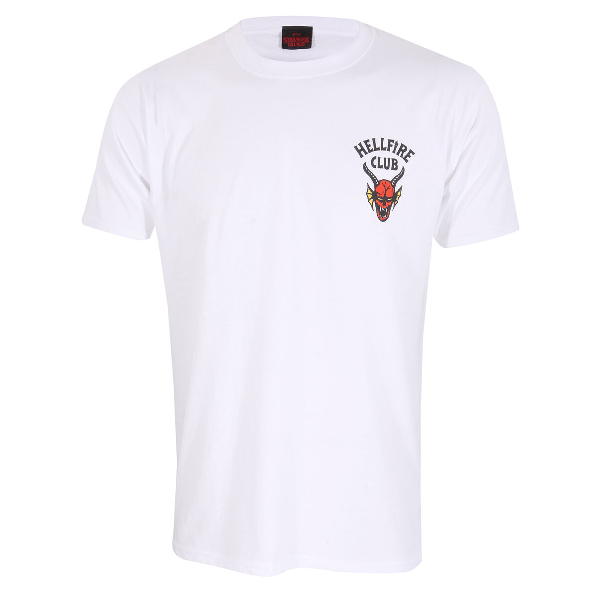 Short Sleeve T-Shirt Stranger Things Helfire Club White Unisex/L