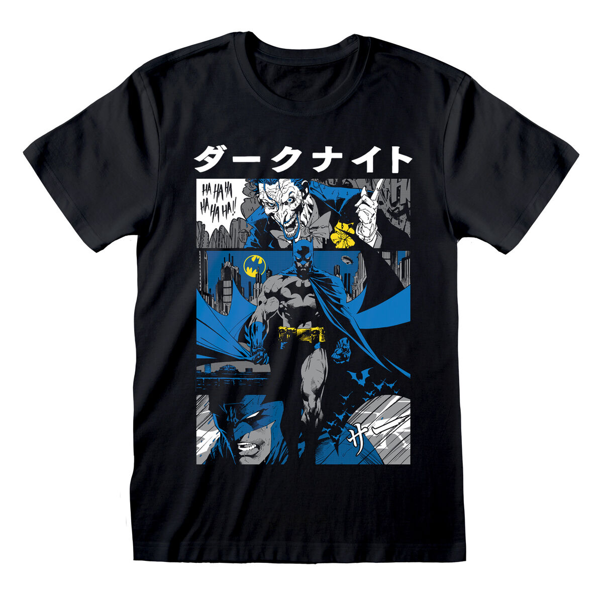 Short Sleeve T-Shirt Batman Manga Cover Black Unisex/S