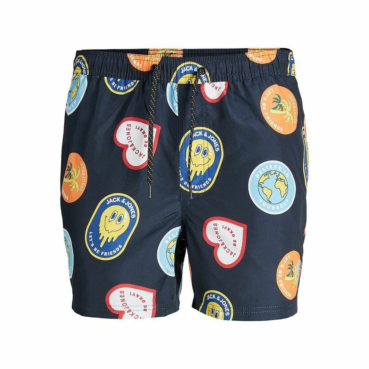 Men’s Bathing Costume Jack & Jones  BIG PRINTS 12227754 Navy Blue/XXL