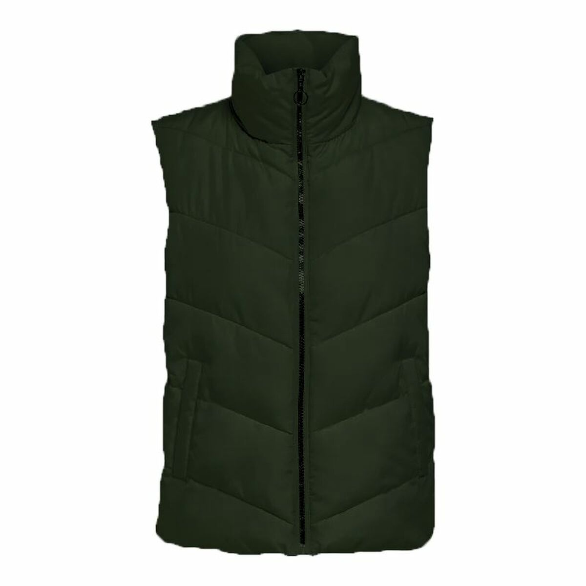 Women's Waistcoat Jack & Jones Jdyfinno Life Short Padd Dark green/M