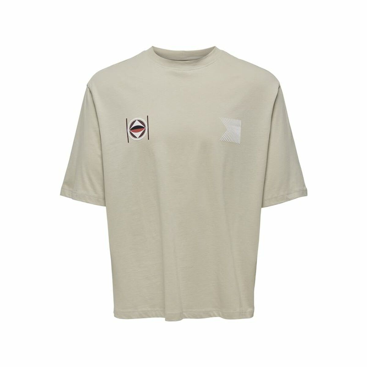 Men’s Short Sleeve T-Shirt Only & Sons Onslenny Ovz Element  Grey/M