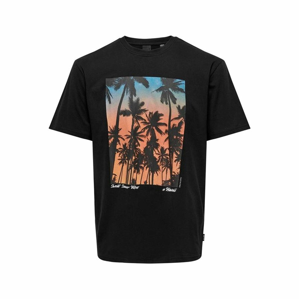 Men’s Short Sleeve T-Shirt Only & Sons Onskolton Reg Beach Black/2XL