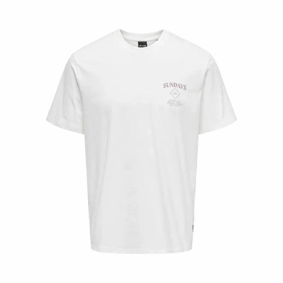Men’s Short Sleeve T-Shirt Only & Sons Onskye Reg White/M