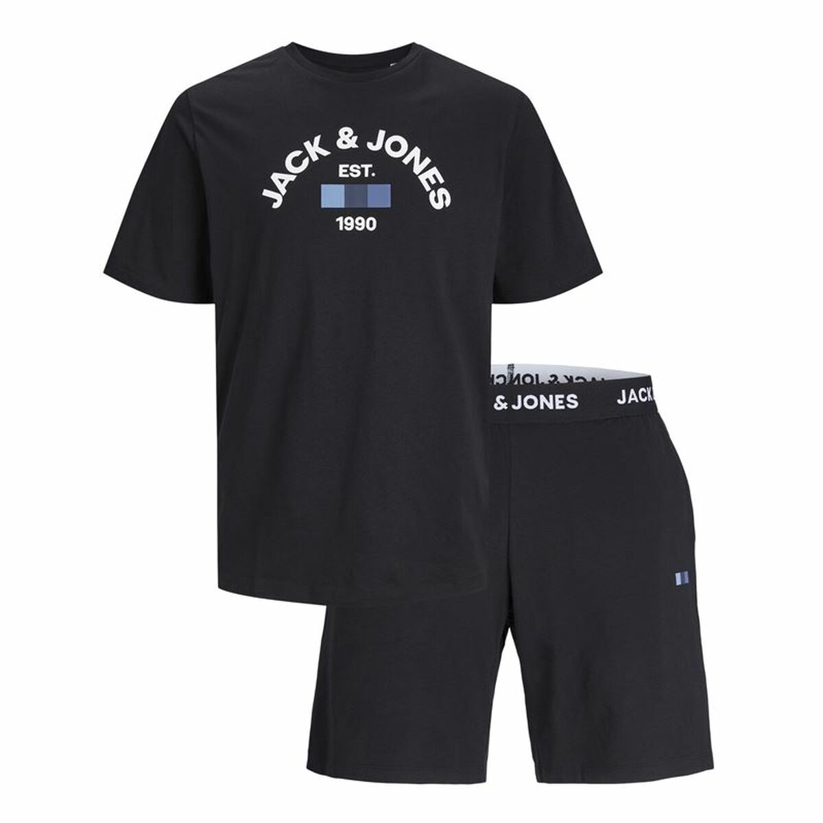Adult's Sports Outfit Jack & Jones Jactheo Ss Black 2 Pieces/XL
