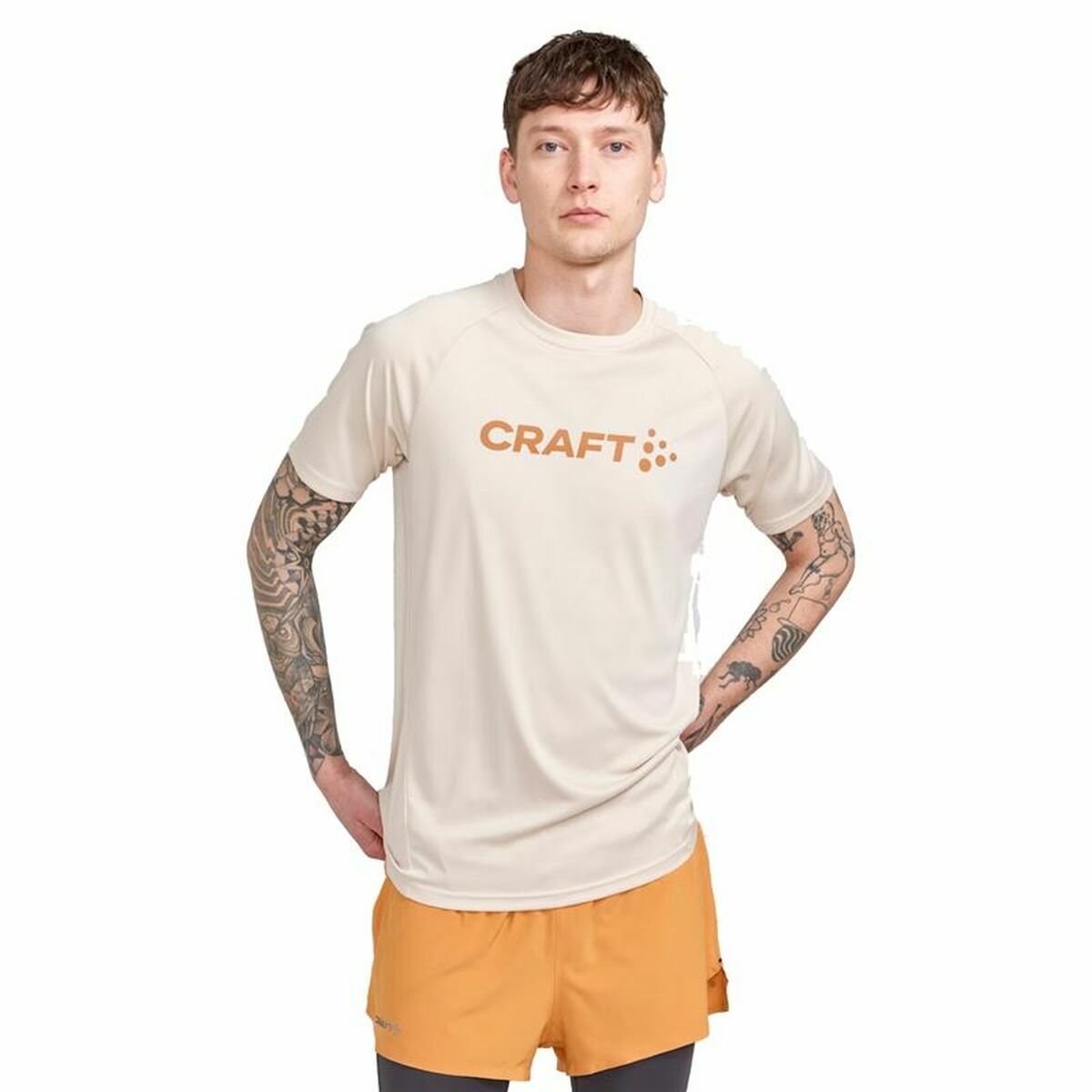 Short Sleeve T-Shirt Craft Core Essence Logo Beige/XL
