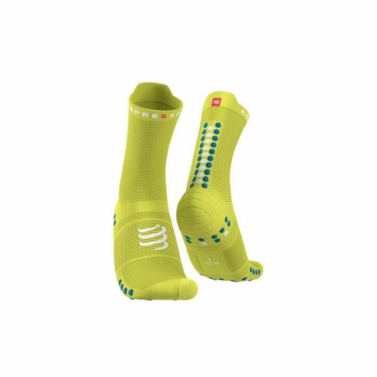 Sports Socks Compressport Pro Racing Lime green/35-38
