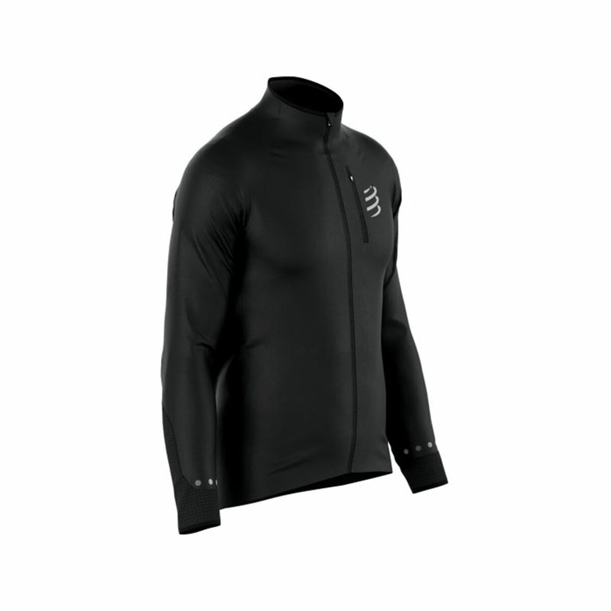 Men's Sports Jacket Compressport Hurricane indproof Black/L