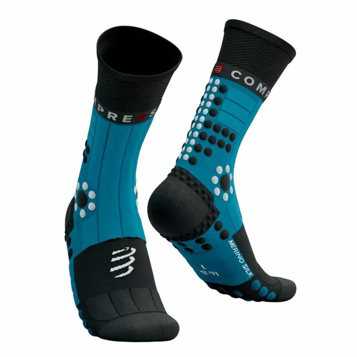 Sports Socks Compressport Pro Racing Black/Blue Black/35-38