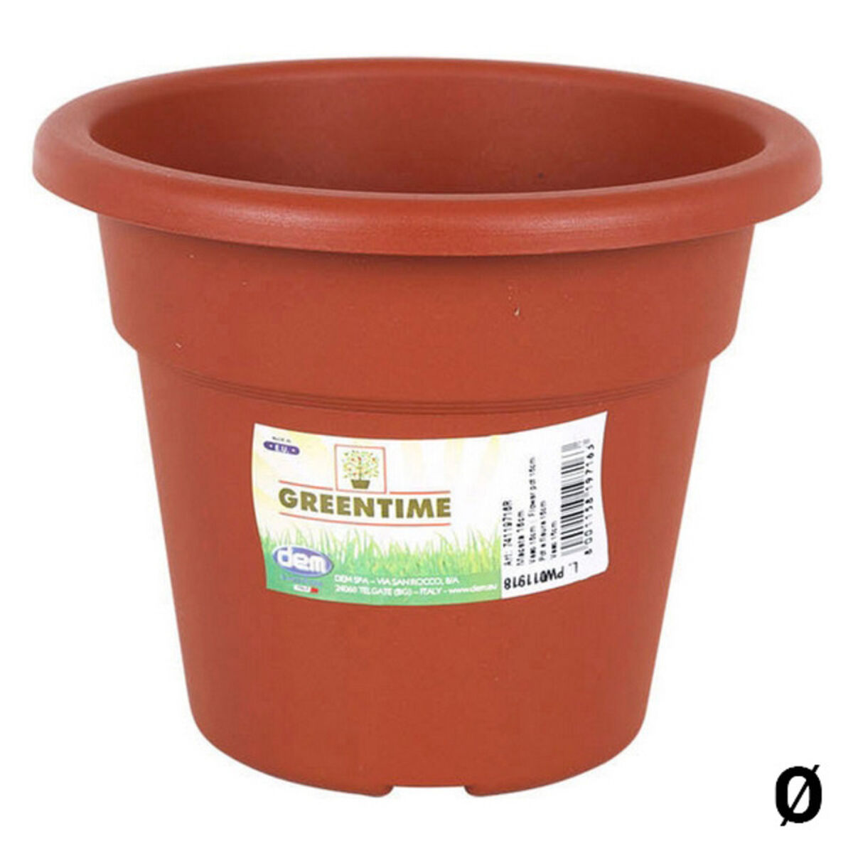 Plant pot Dem Resistant Brown/ø 25 x 20 cm