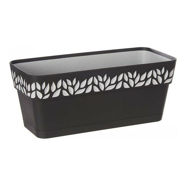 Planter Stefanplast 94373 Grey Anthracite Plastic 13,3 x 12,3 x 29,3 cm