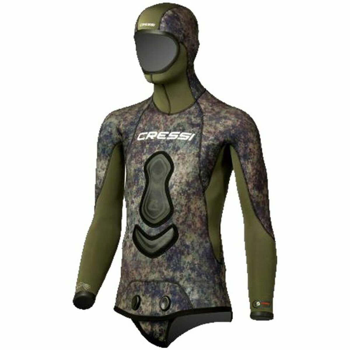 Neoprene Seppia Cressi-Sub 7 mm Green/XL