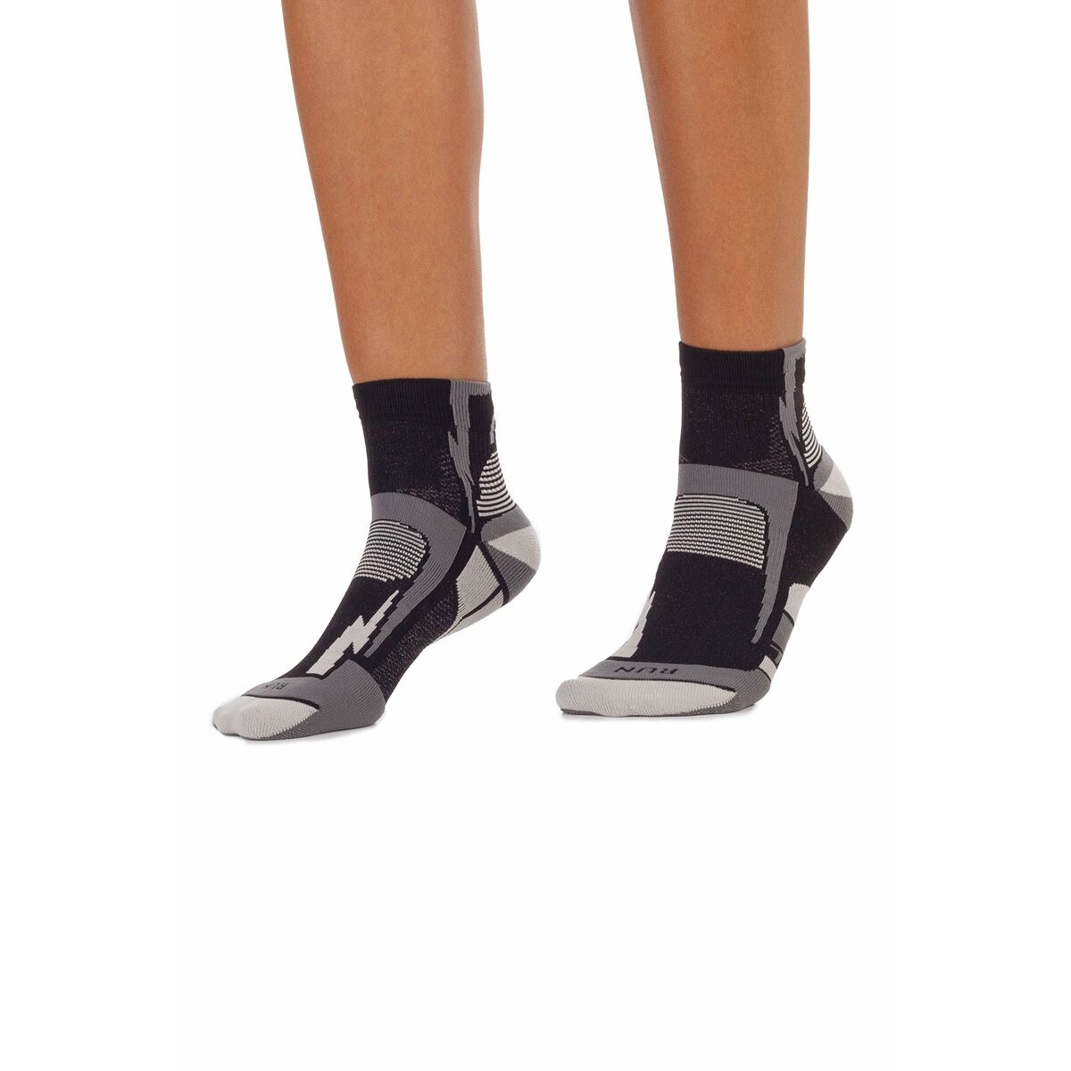 Sports Socks Mico ARGENTO X-STATIC Black Grey/38-40