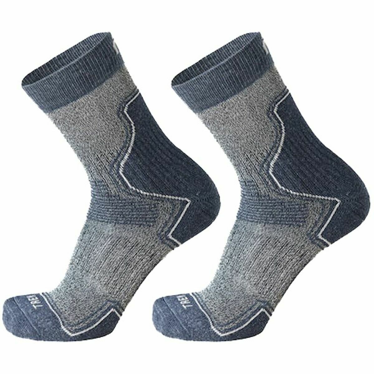 Sports Socks Mico Trail Navy Blue Grey Men/S