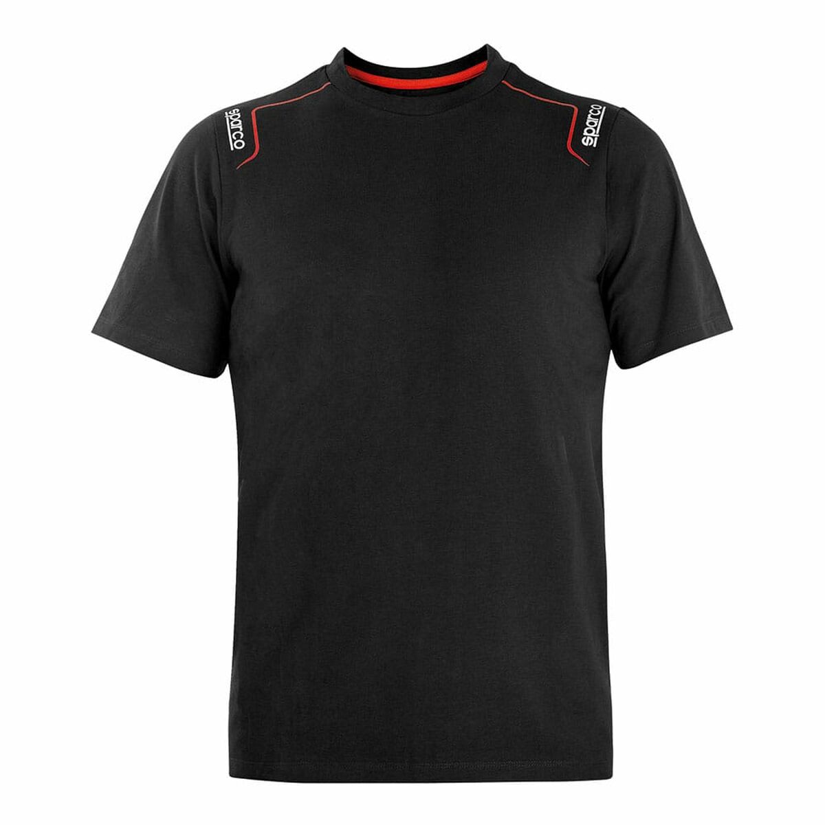 Short Sleeve T-Shirt Sparco Tech Stretch Trenton Black/XL