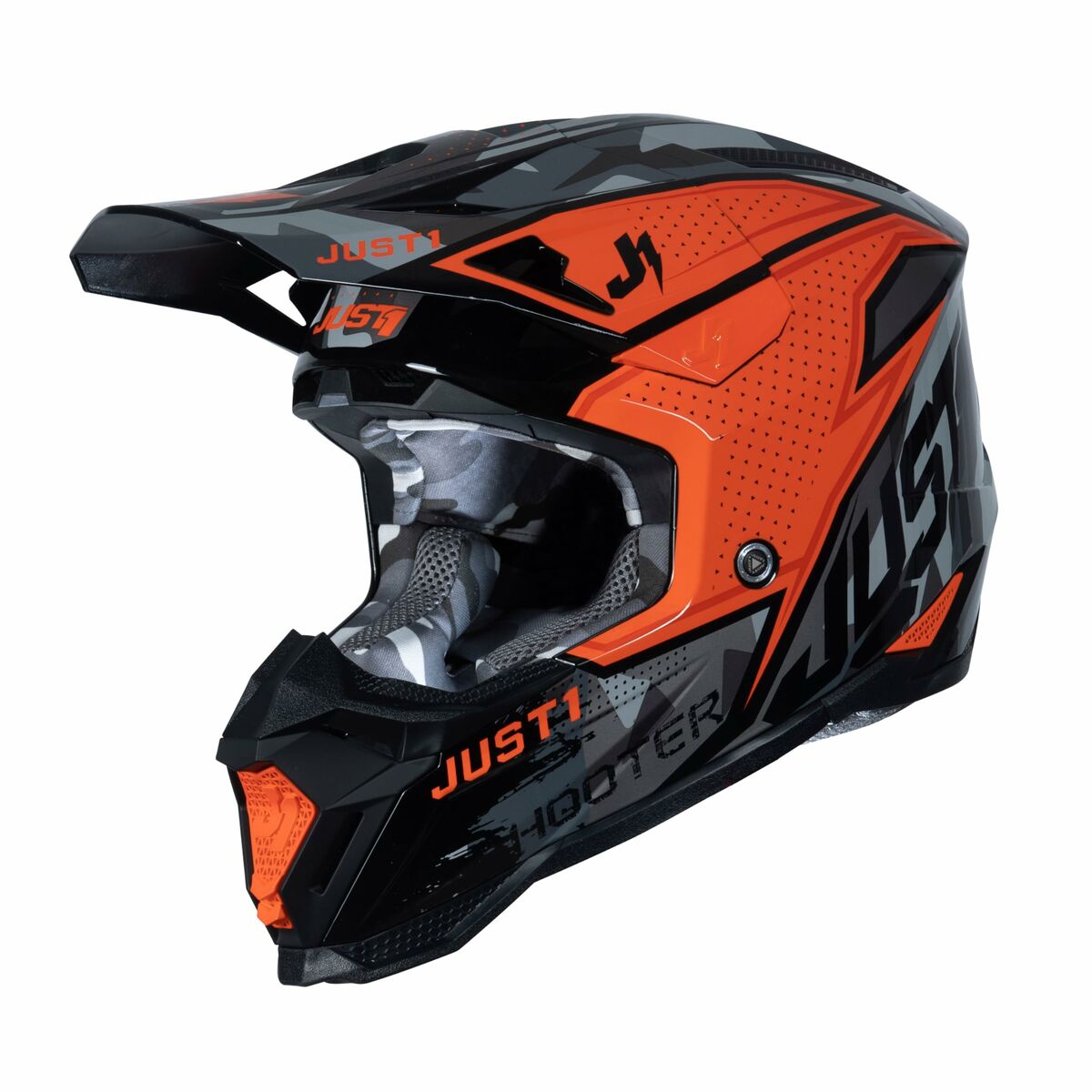 Full Face Helmet Just1 J-40 Shooter Black Orange/XL