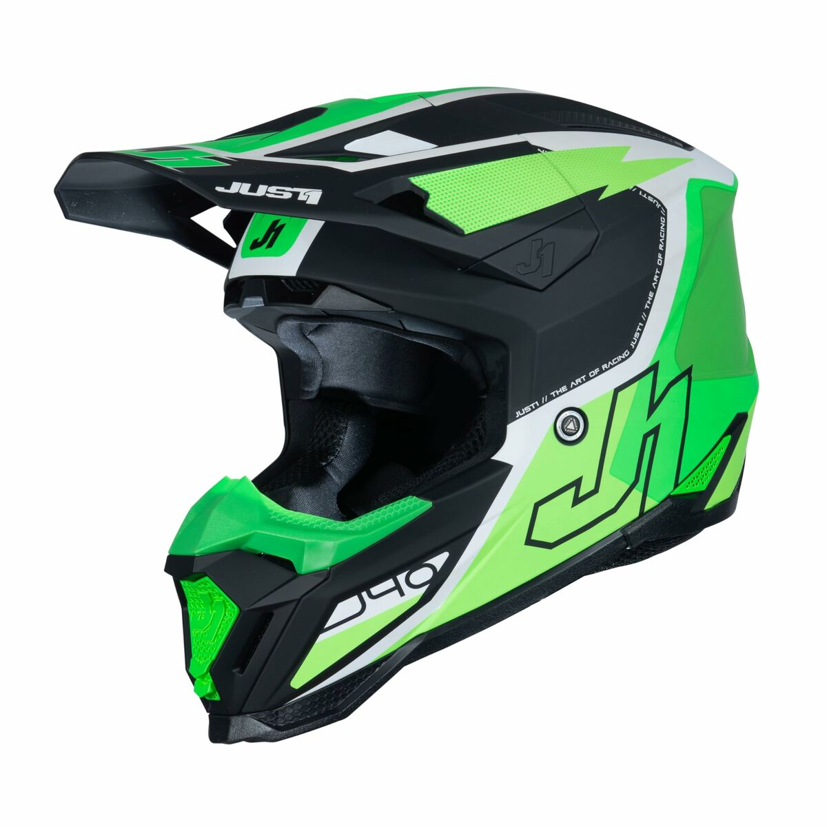 Full Face Helmet Just1 J-40 Flash Black Green/S