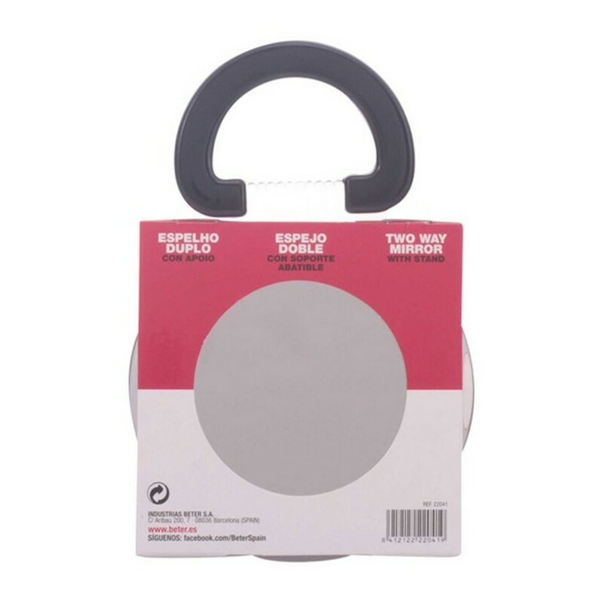 Mirror with Mounting Bracket Beter/9 cm - 1 pcs