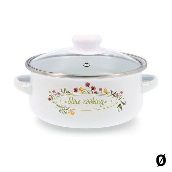 Casserole with glass lid Quid Memory Enamelled Steel/18 cm