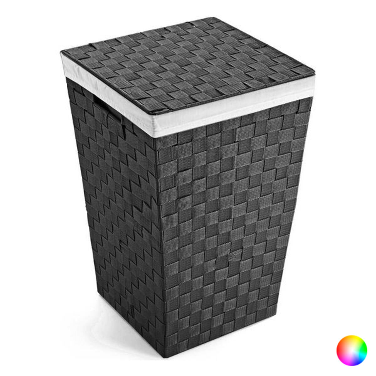 Laundry Basket Textile (33 x 52 x 33 cm)/White