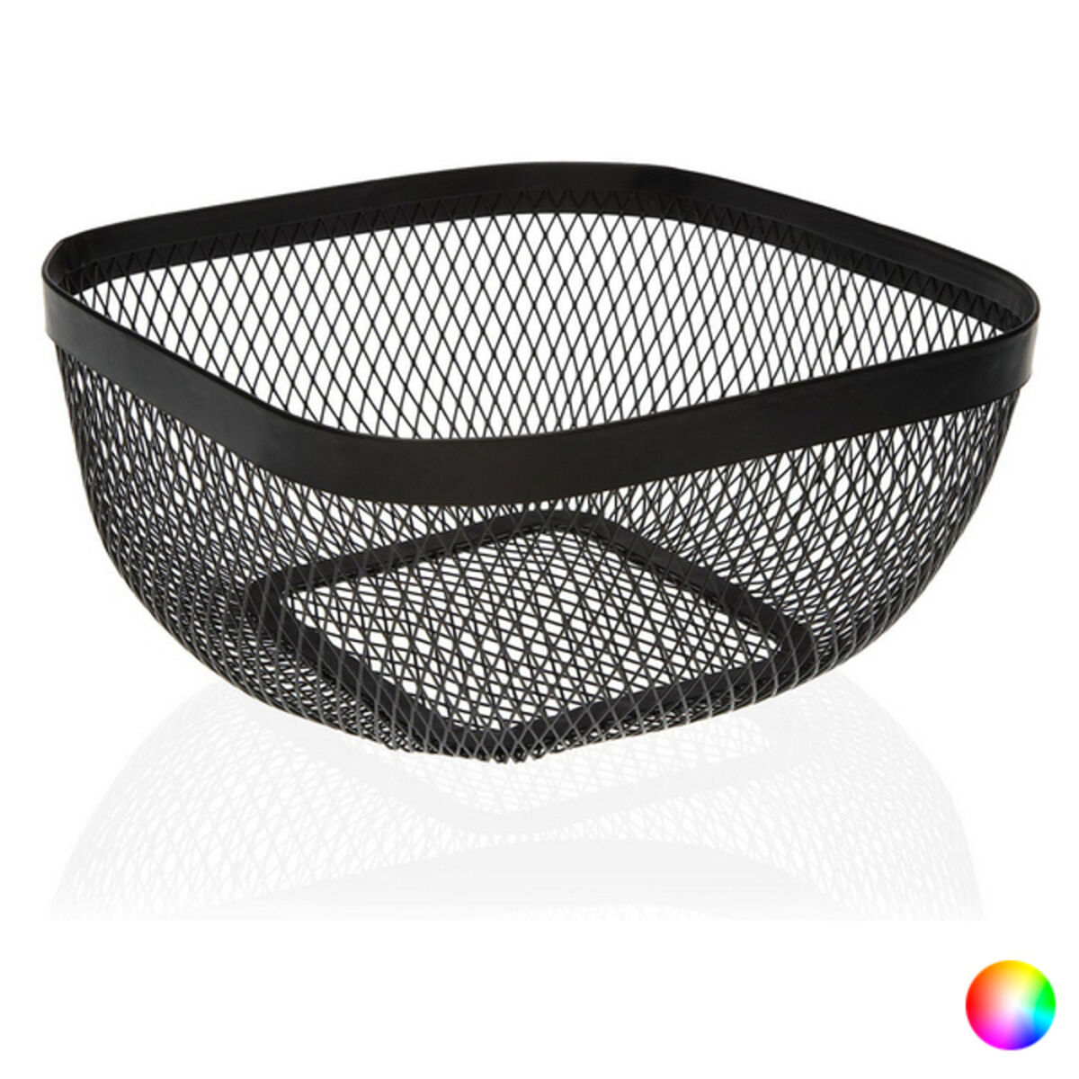 Fruit Bowl Metal Steel (26,5 x 12,5 x 26,5 cm)/White