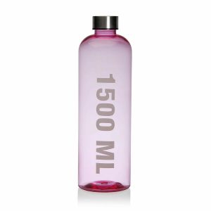 Water bottle Versa Pink 1,5 L Acrylic Steel polystyrene 9 x 29 x 9 cm