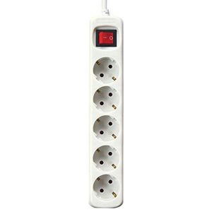 Power Socket - 5 sockets with Switch Silver Electronics/3 m
