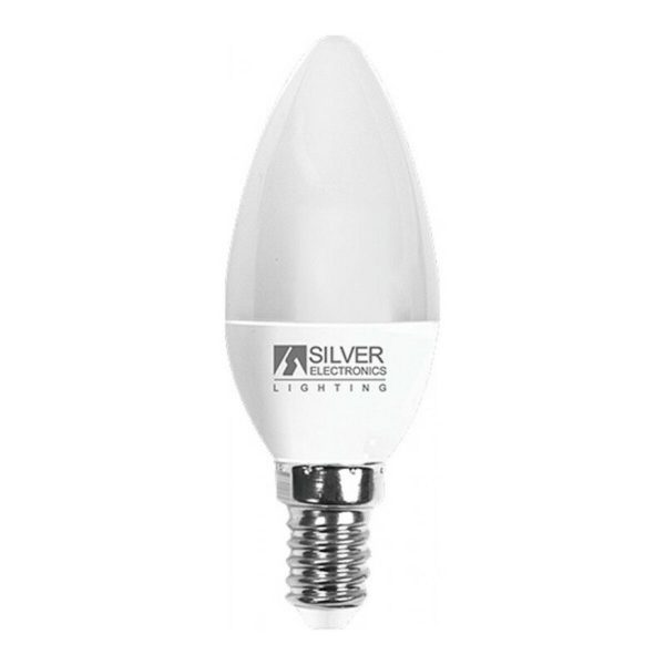 Candle LED Light Bulb Silver Electronics 970714 E14 7W/3000K