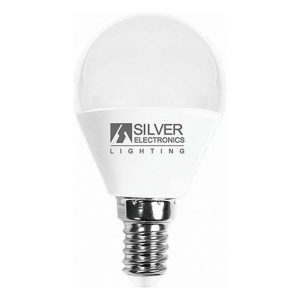 Spherical LED Light Bulb Silver Electronics E14 7W Warm light/3000K