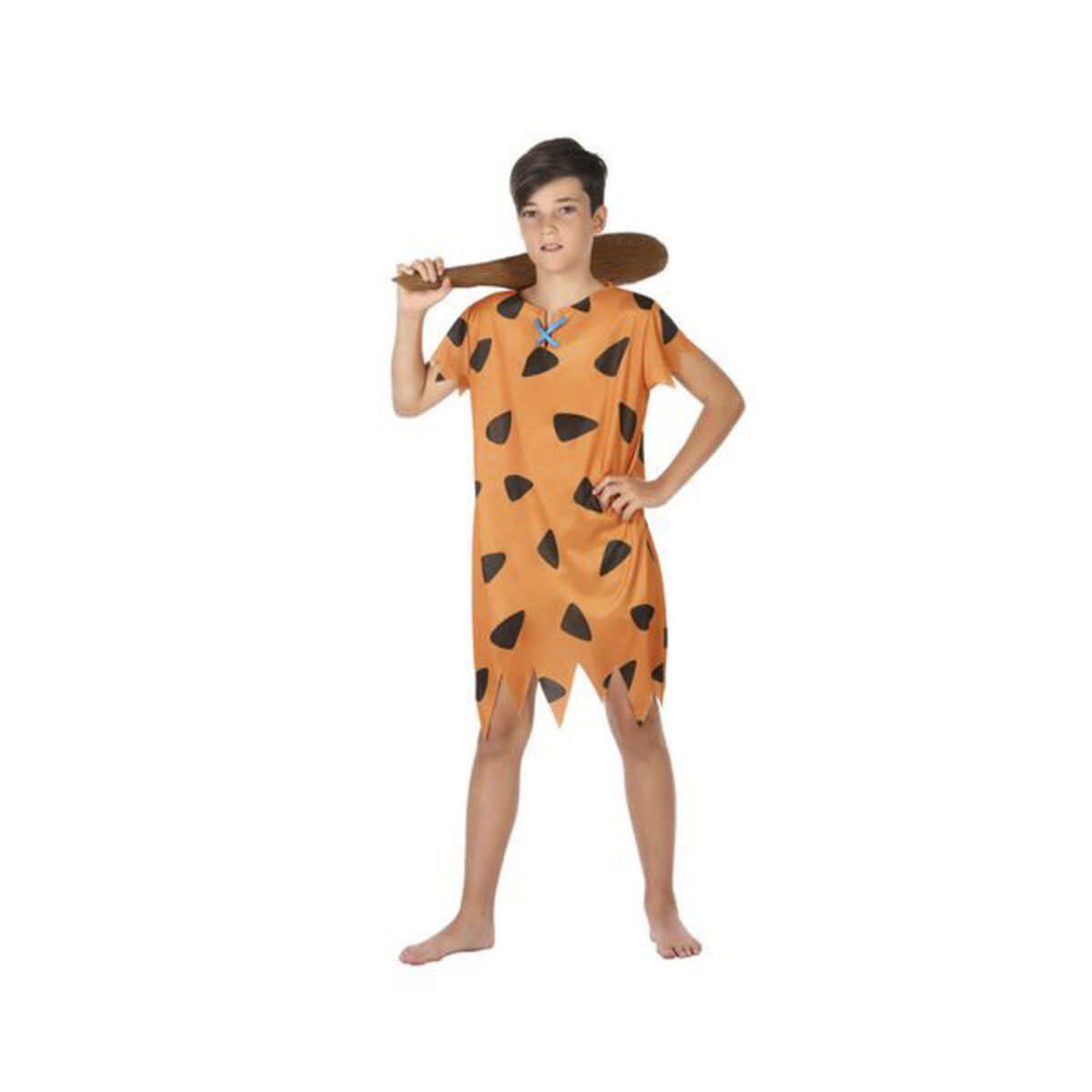 Costume for Children Caveman Orange (1 Pc)/3-4 Years