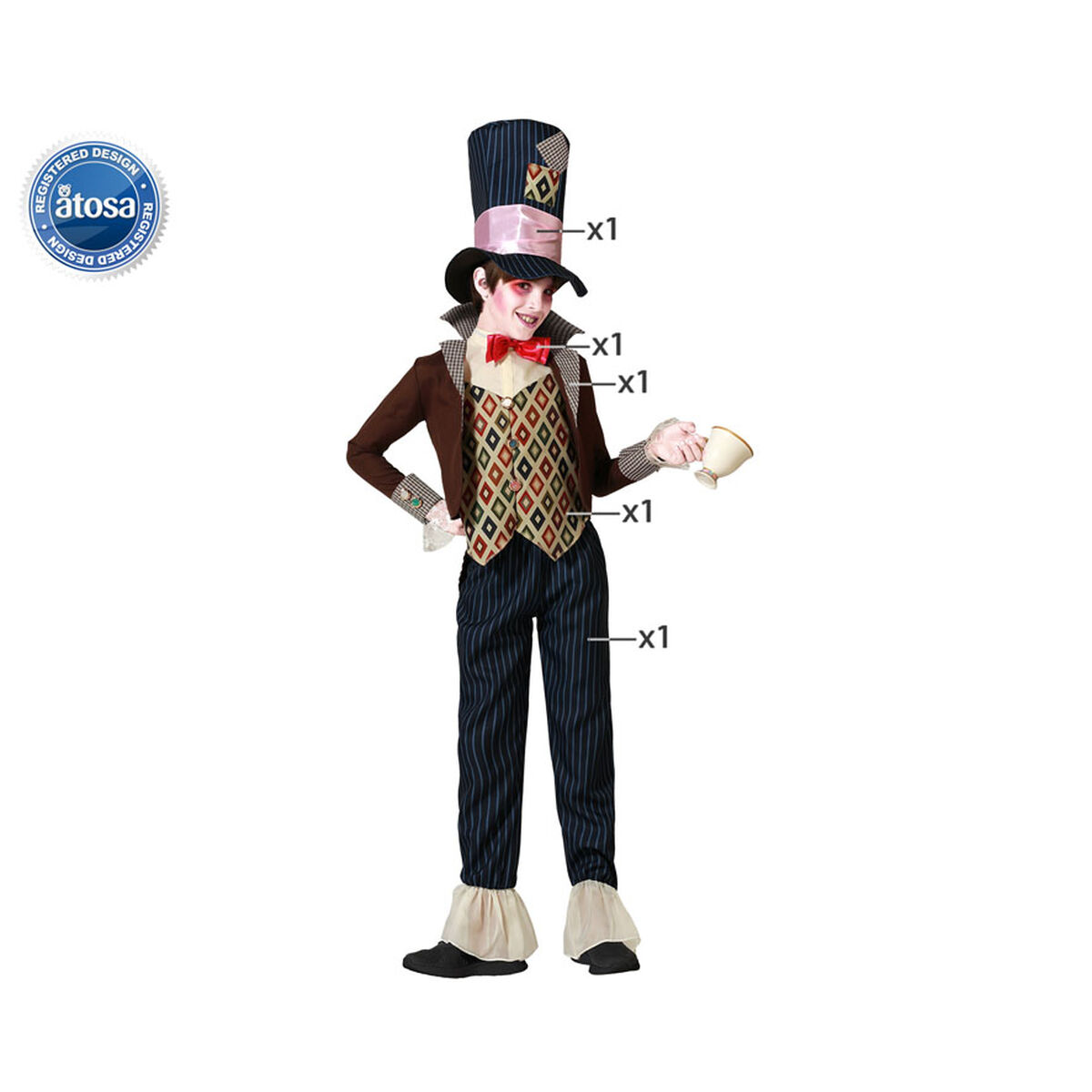 Costume for Children Crazy Female Milliner/3-4 Years