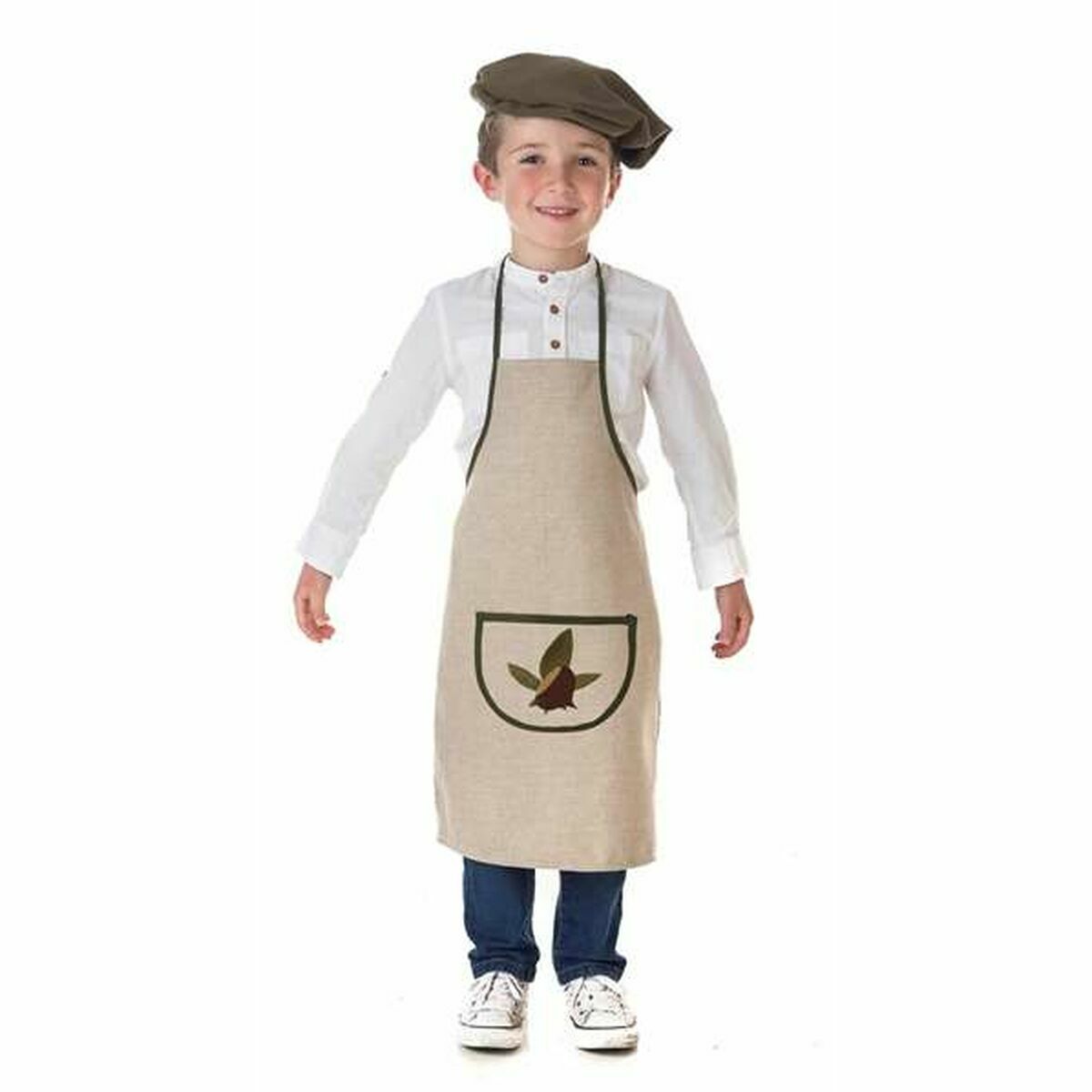 Costume for Children Brown Beige Chestnut seller, male/3-5 Years