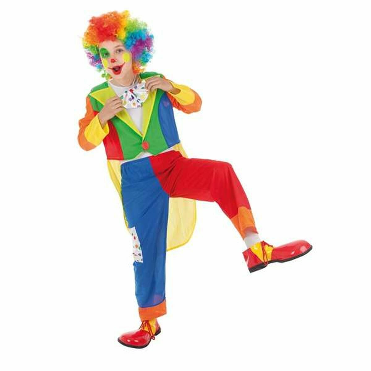 Costume for Children Tino Male Clown (3 Pieces)/7-9 Years