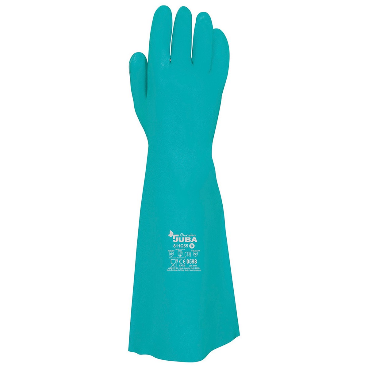 Work Gloves JUBA Green Satin finish Nitrile Pool/9