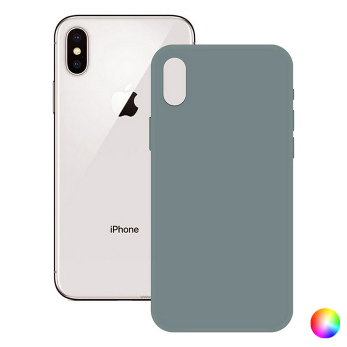 Mobile cover iPhone X, XS KSIX Soft Silicone Iphone X, XS/Red