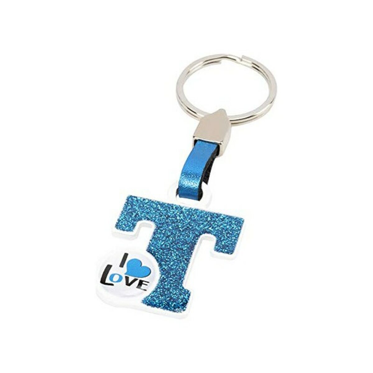 Keychain Letter T/Blue