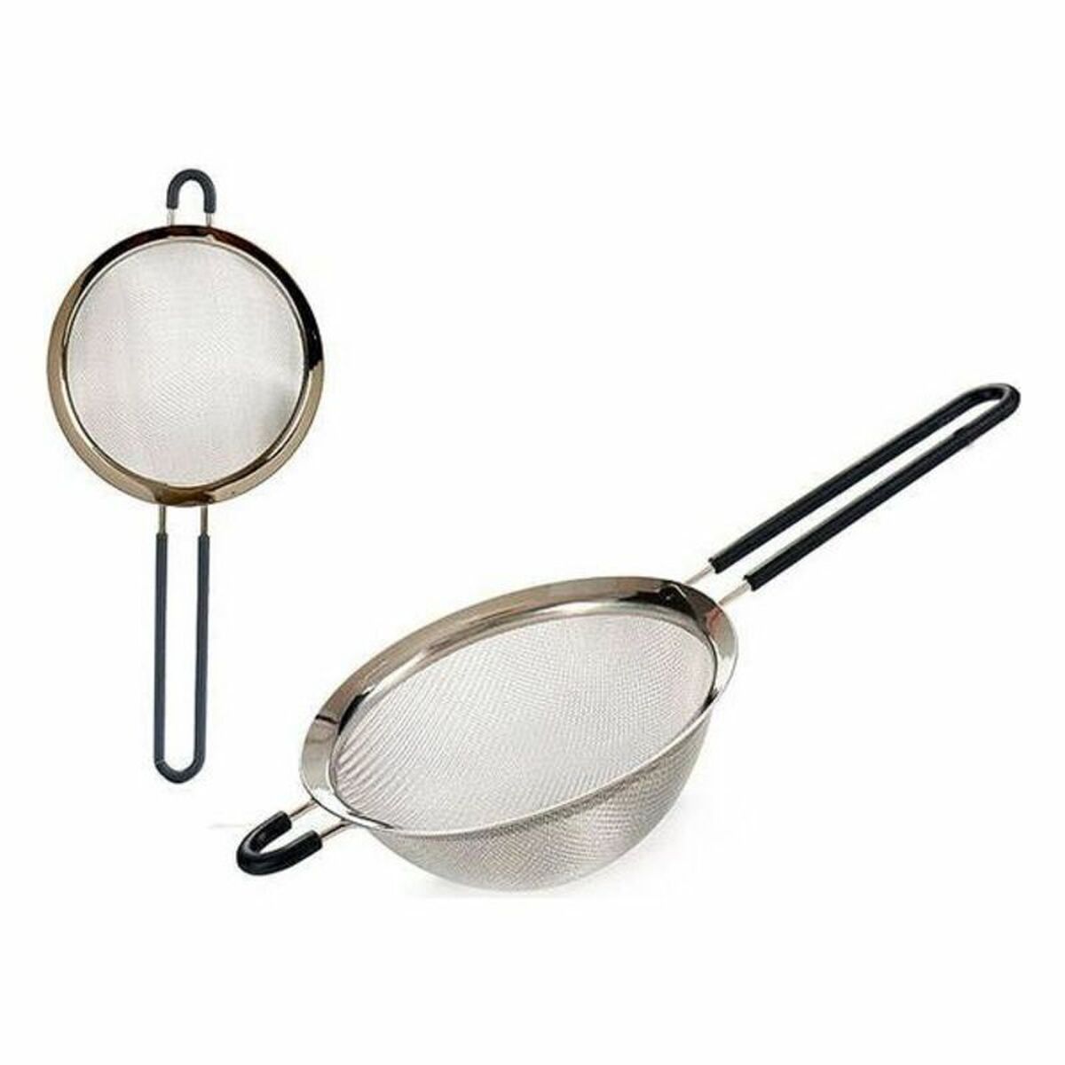 Strainer Black Silicone Stainless steel/Ø 18 cm