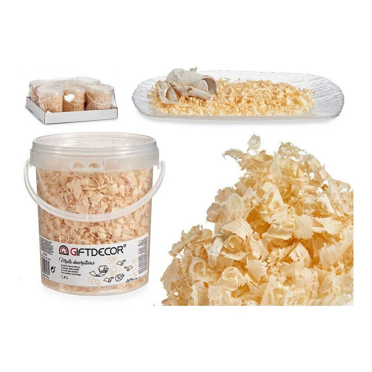 Decorative Shavings 13 x 14 x 14 cm (1,4 L)/Dark Blue