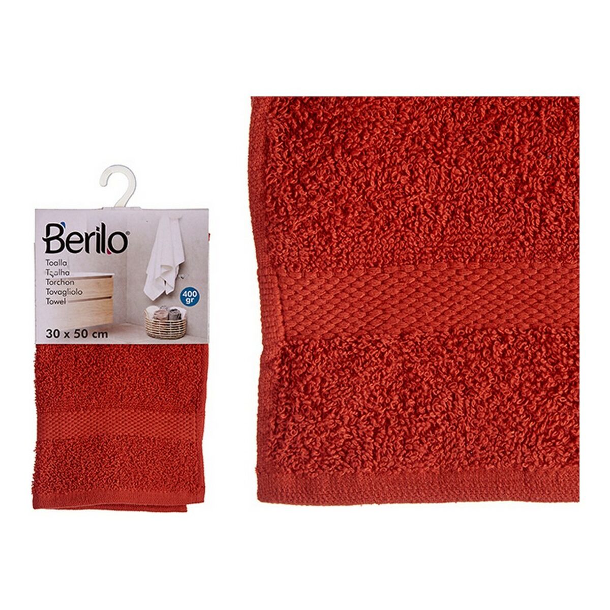 Bath towel Terracotta colour/70 x 130 cm