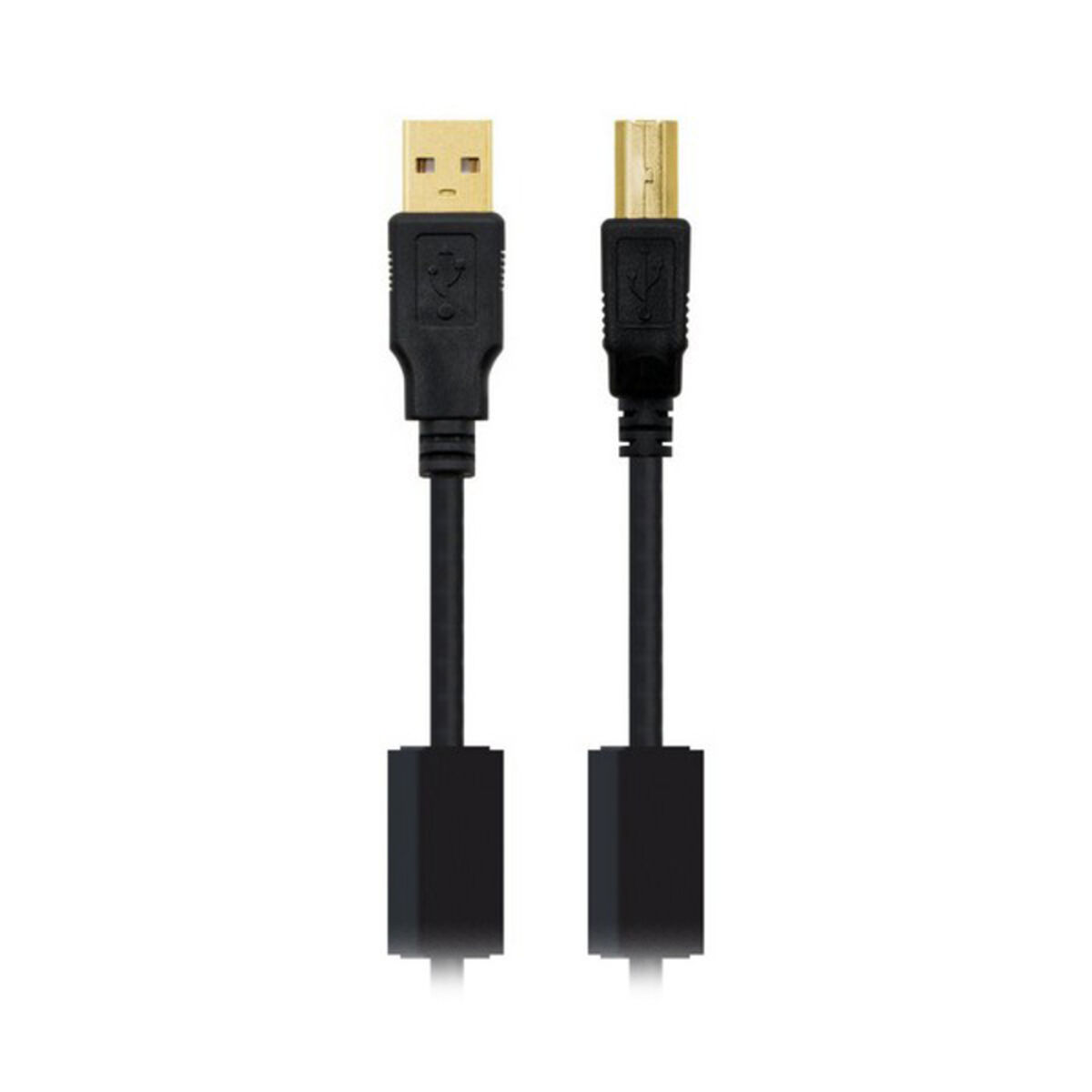 USB 2.0 A to USB B Cable NANOCABLE 10.01.120 Black/3 m