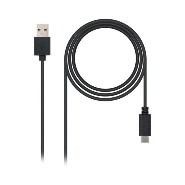 USB A to USB C Cable NANOCABLE 10.01.210 Black/2 m