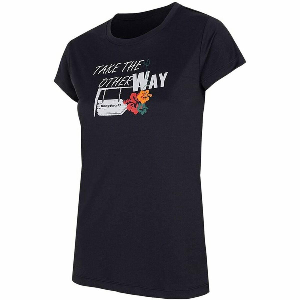 Women’s Short Sleeve T-Shirt Trangoworld Myra Black/M