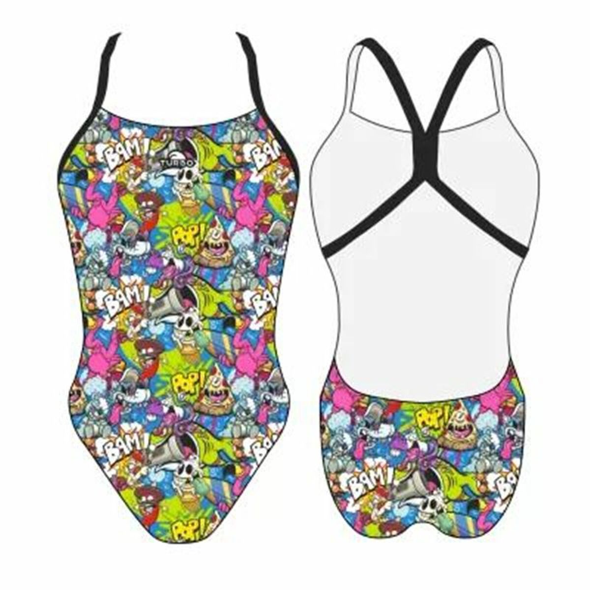 Women’s Bathing Costume Turbo 'Energy' Loki-Comic Pink/L