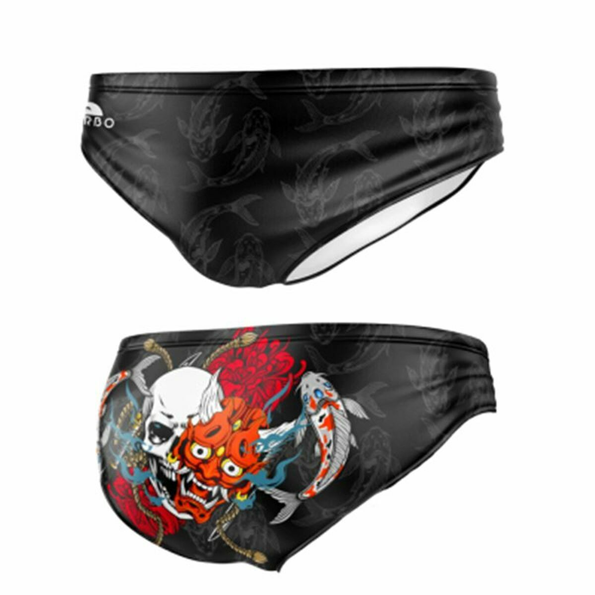 Men’s Bathing Costume Turbo  Samurai-Skull  Black/XL