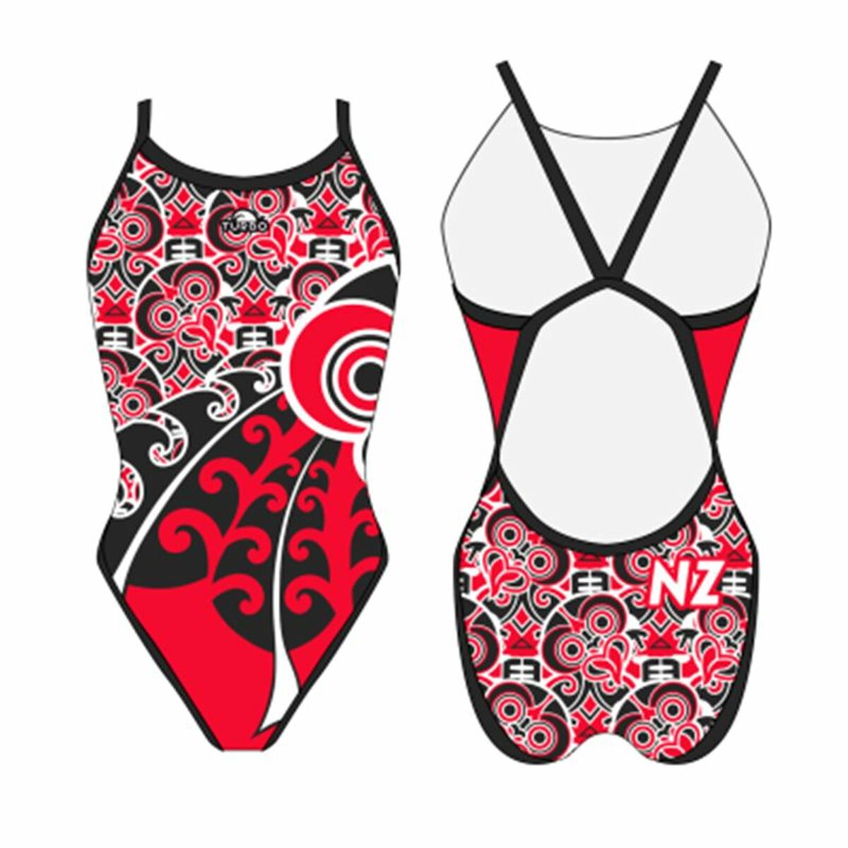 Women’s Bathing Costume Turbo 'Revolution' New-Zealand-2023 Red/L